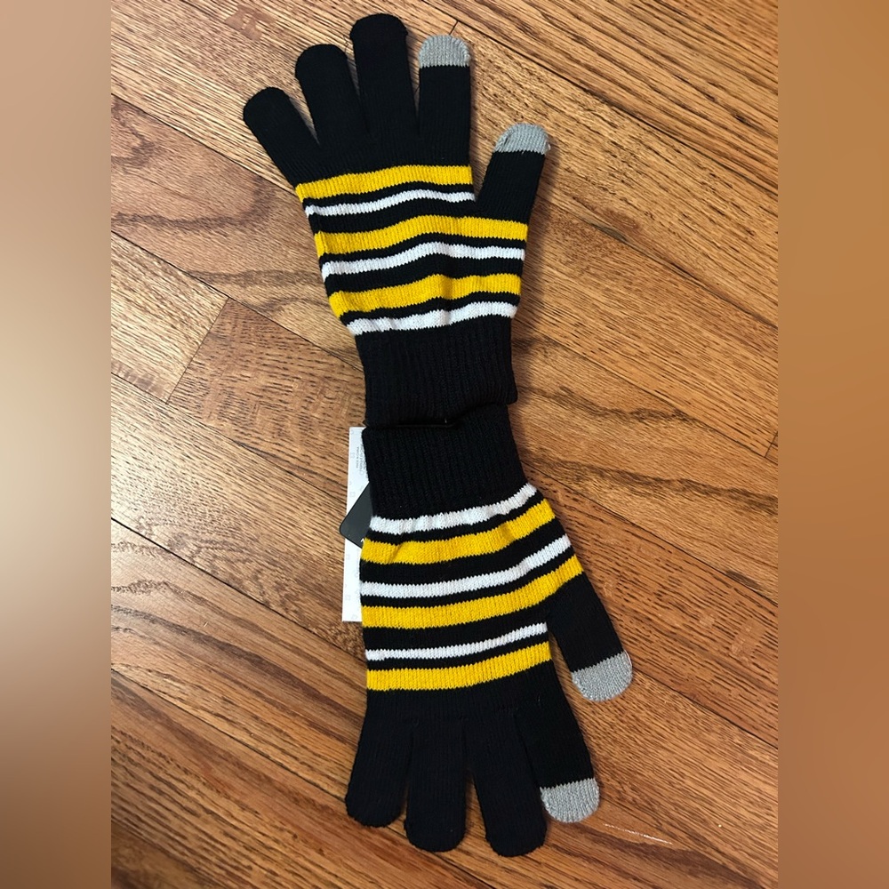 Forever Collectibles Pittsburgh Steelers Stripe Knit Gloves - Picture 4 of 9
